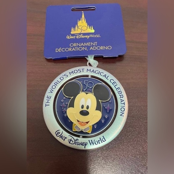 Disney Other - 2021 Disney Parks 50th Anniversary Spinner Ornament Mickey Mouse Park Icon BNWT